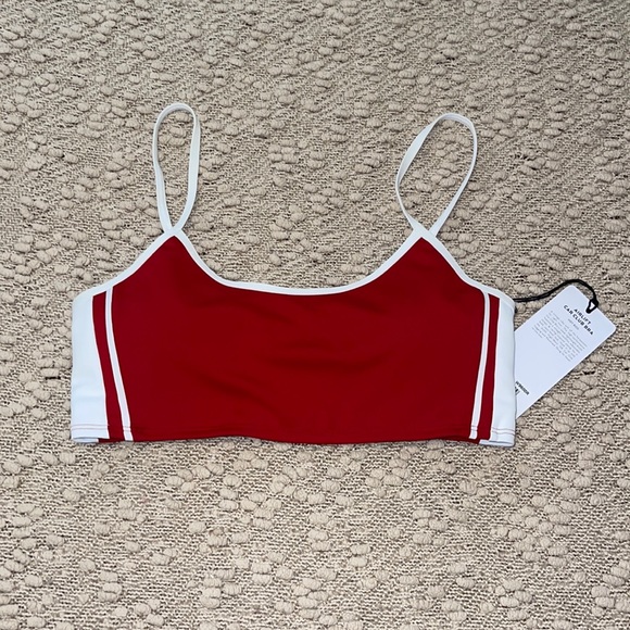 ALO Yoga Other - ALO Yoga Red and White Strappy Sports Bra